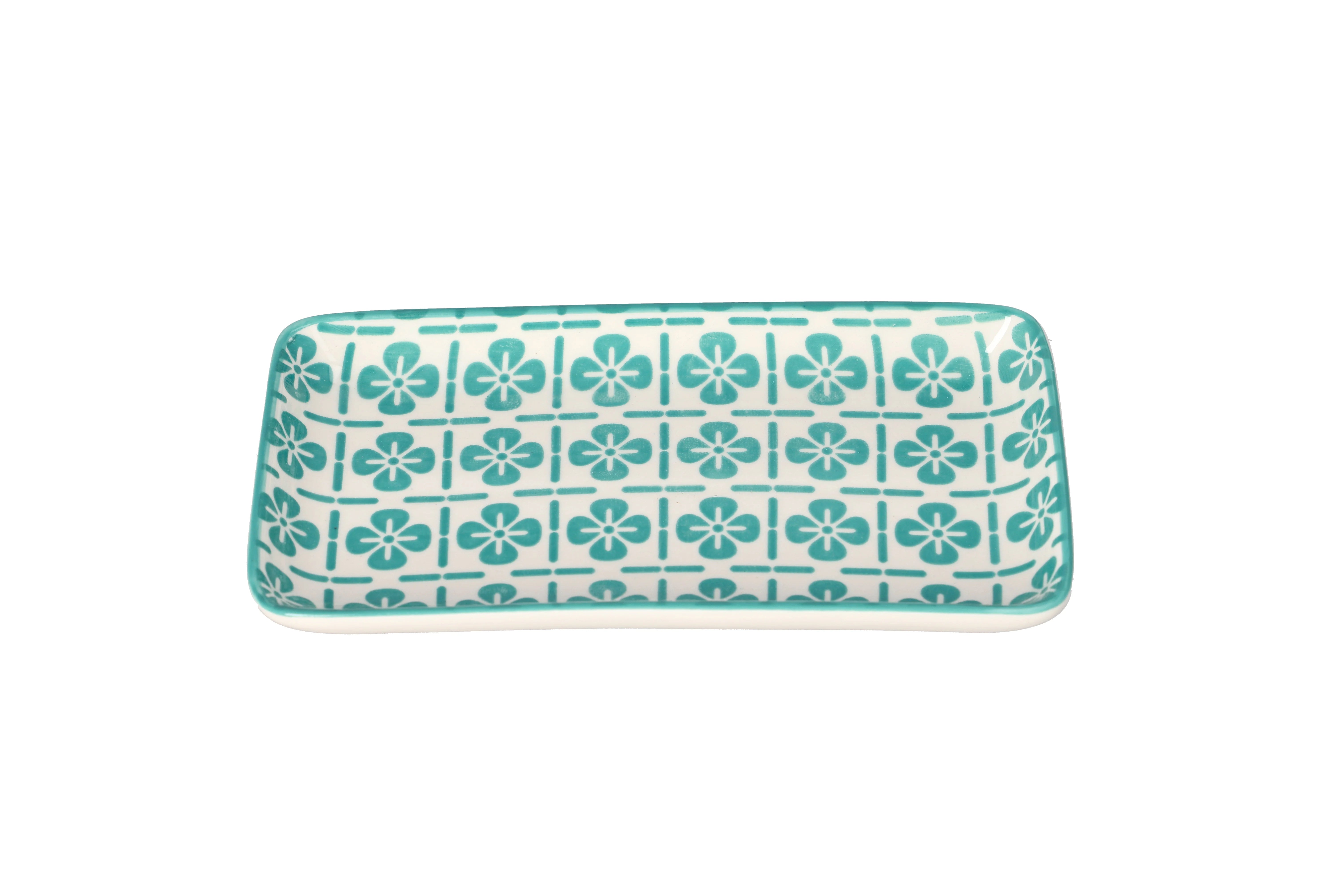 Moroccan Breeze Ceramic Rectangular Plate