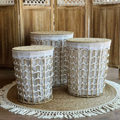 Coastal Macramé Basket Set - 3 pcs