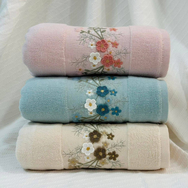 Blossom Garden Hobby Embroidery Towel - Medium