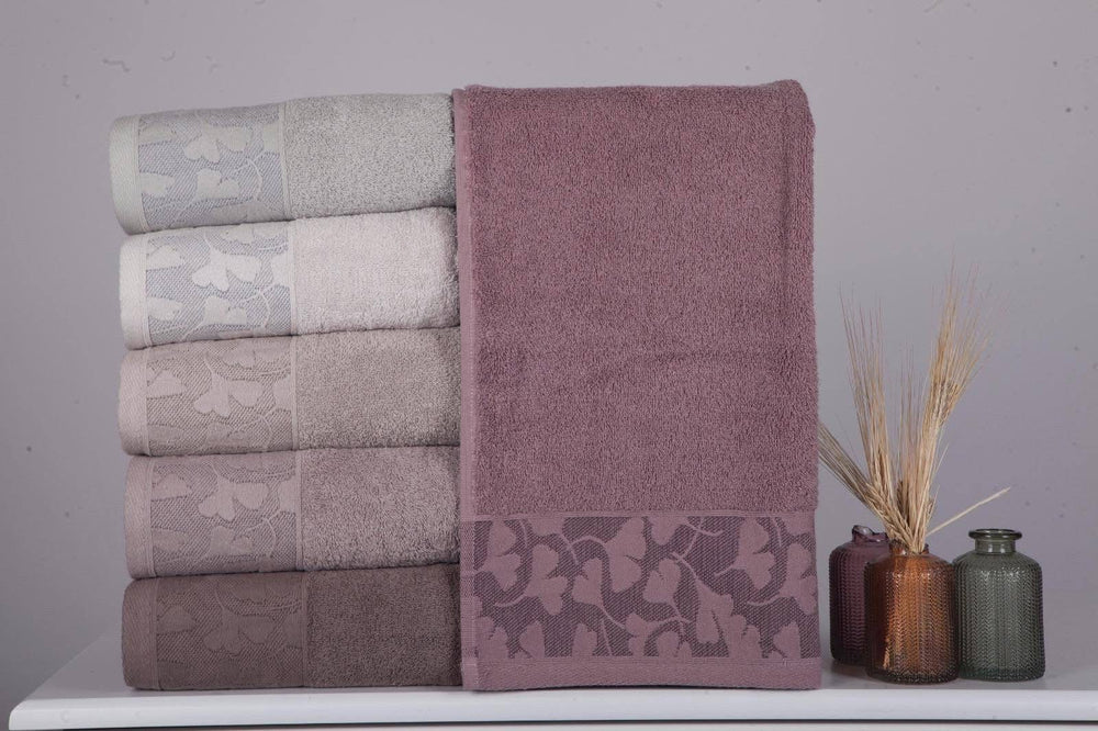 Ginkgo Leaf Terry Jacquard Towel - Medium