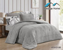Aurora Sherpa Geometric Comforter Set – Double