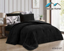 Aurora Sherpa Geometric Comforter Set – Single