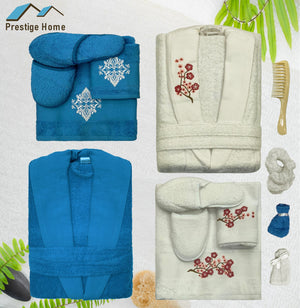 Queen Bathrobe Set - 12 Pieces