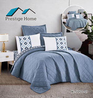 Double Face Soft Bedspread 6 Pieces - Double