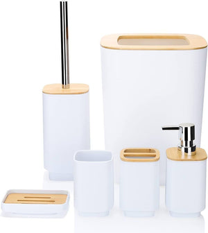 Square Bamboo Bathroom Set