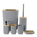 Square Bamboo Bathroom Set