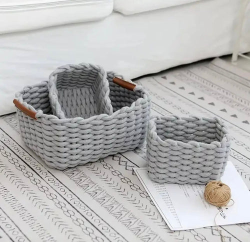 Thick Thread Basket- 3 pieces