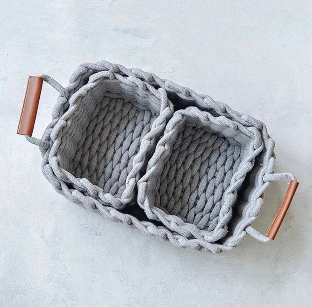 Thick Thread Basket- 3 pieces