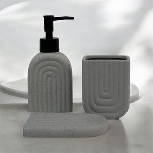Modern Arch-Pattern Bathroom Set - 3 Pieces