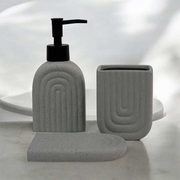 Modern Arch-Pattern Bathroom Set - 3 Pieces