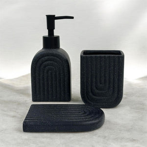 Modern Arch-Pattern Bathroom Set - 3 Pieces
