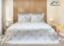 Royal Embroidered Jacquard Pique Bedspread Set 4 pcs - Double