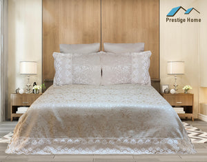 Royal Lace Jacquard Bedspread Set 6 pcs - Double