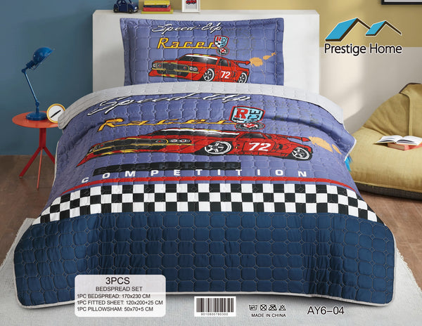 Speed Racer Bedspread Set - 3 Pieces
