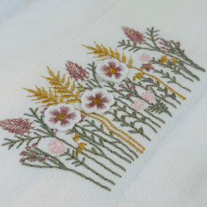 Meadow Bloom Hobby Embroidery Towel - Medium