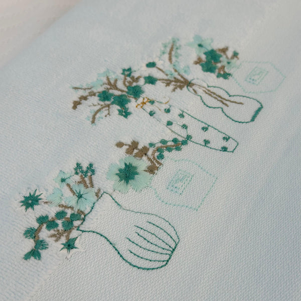 Floral Cactus Hobby Embroidery Towel - Medium