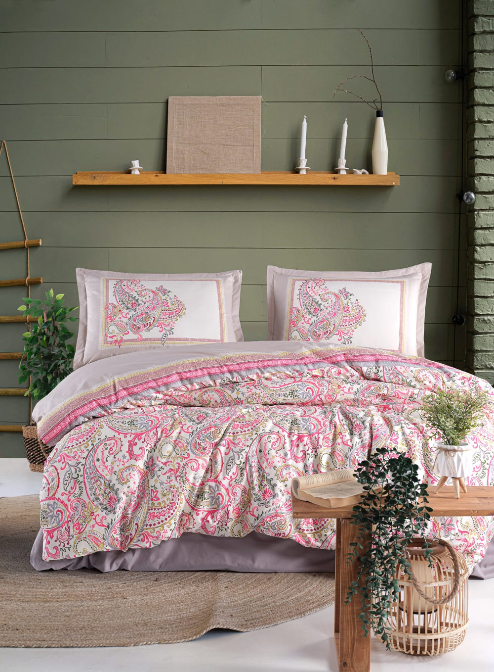 Cotton Luga Ranforce Quilt Cover Set - Double