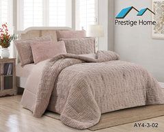 Eden Luxe Sherpa Comforter Set - Double