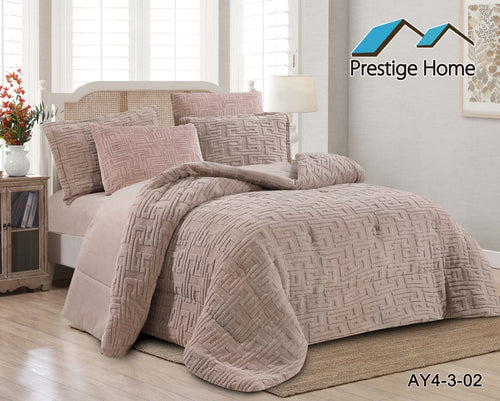 Eden Luxe Sherpa Comforter Set - Double