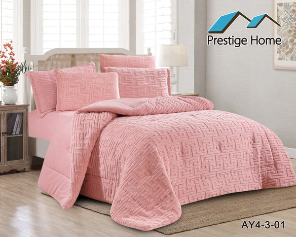 Eden Luxe Sherpa Comforter Set - Double