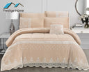 Eterna Lace Flannel Comforter Set 7 pcs – Double