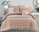 Eterna Lace Flannel Comforter Set 7 pcs – Double