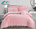 Eterna Lace Flannel Comforter Set 7 pcs – Double