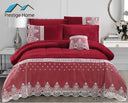 Eterna Lace Flannel Comforter Set 7 pcs – Double