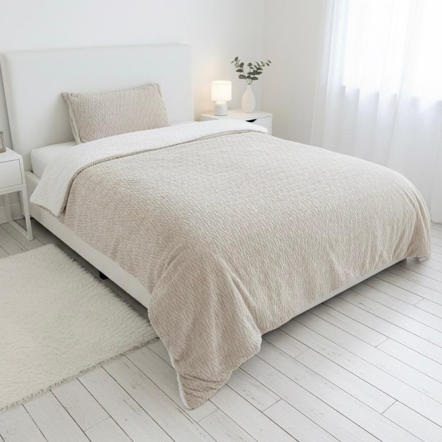 Flannel ZigZag Bedding Set - Double