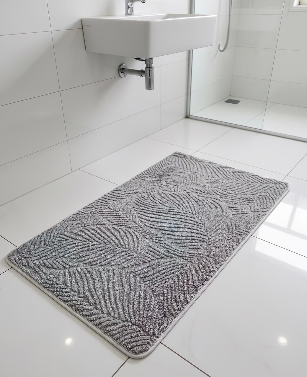 Leaf Texture Bathroom Mat - 60x100 cm