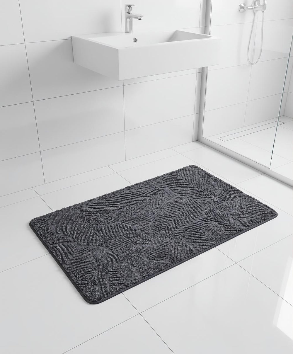 Leaf Texture Bathroom Mat - 60x100 cm