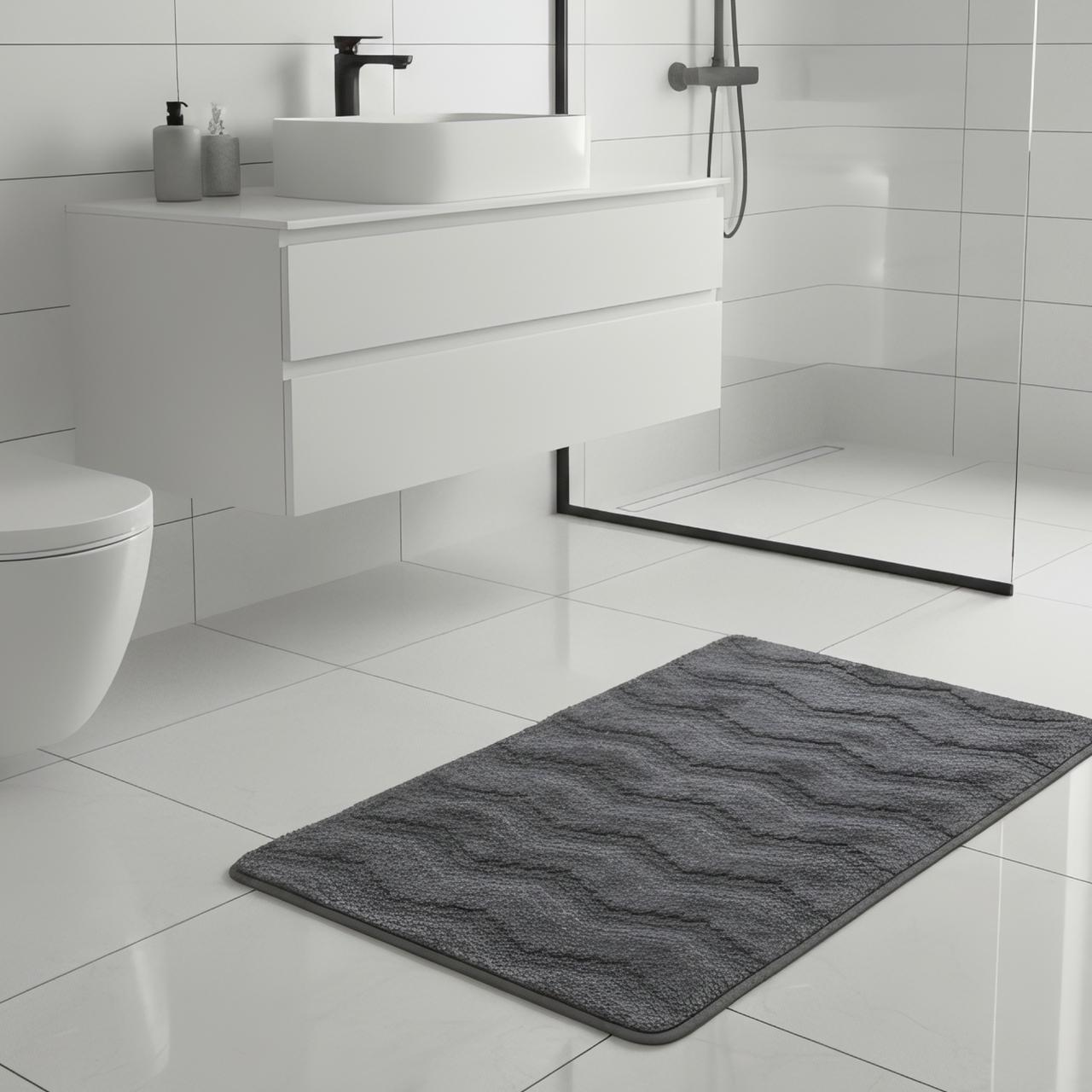 Ripple Soft Bathroom Mat - 60x100 cm