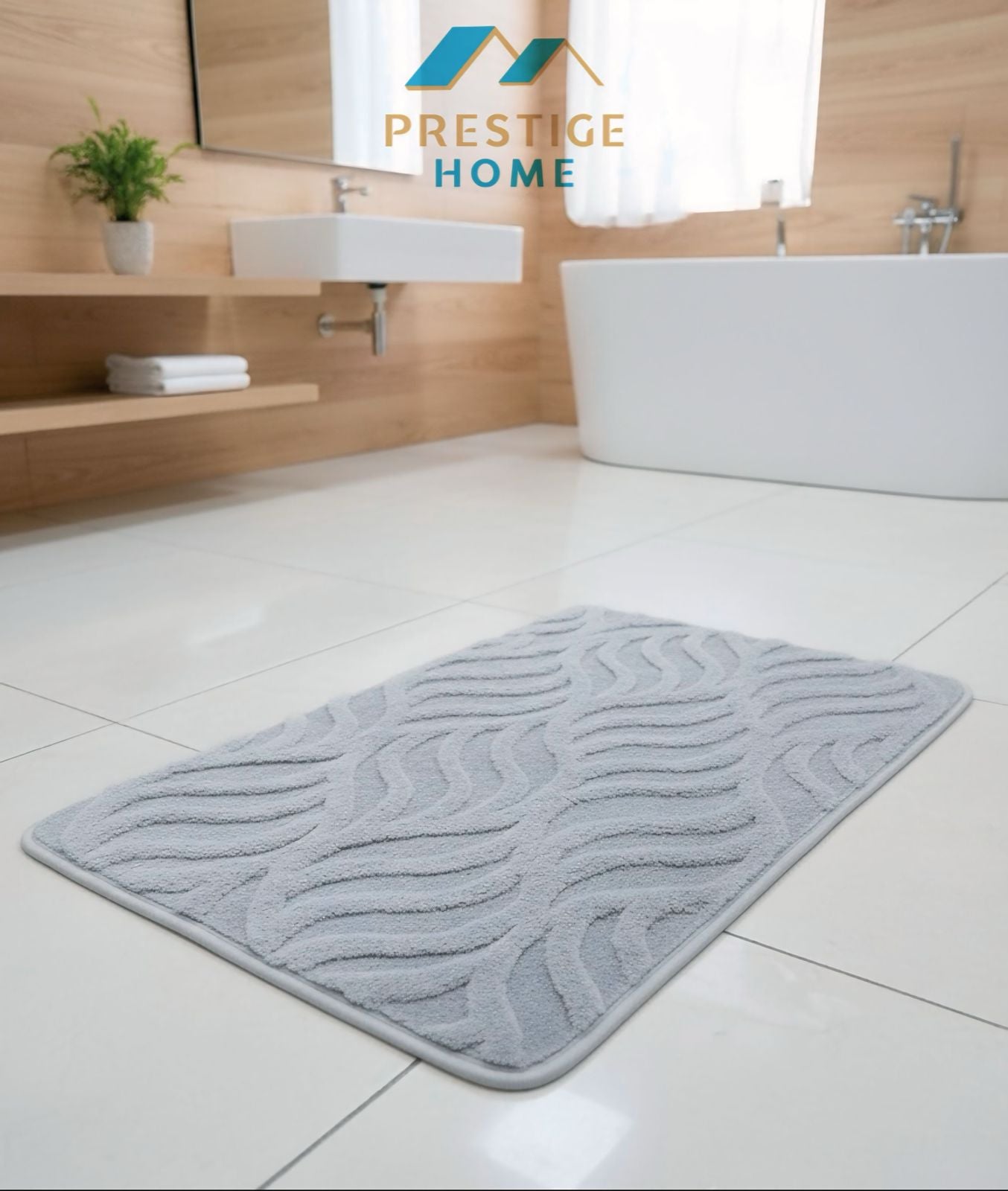 Bathroom Mat Wave Flame- 50x80 cm