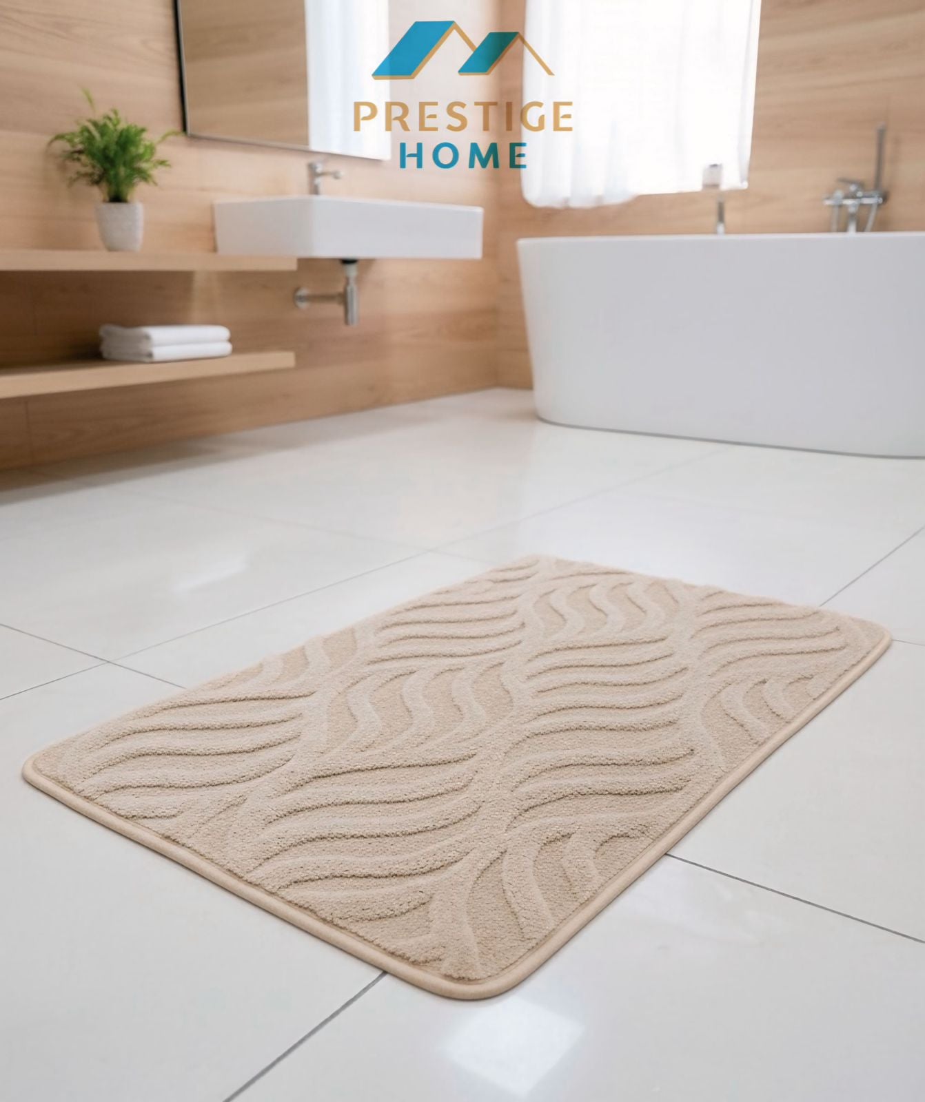 Bathroom Mat Wave Flame- 50x80 cm