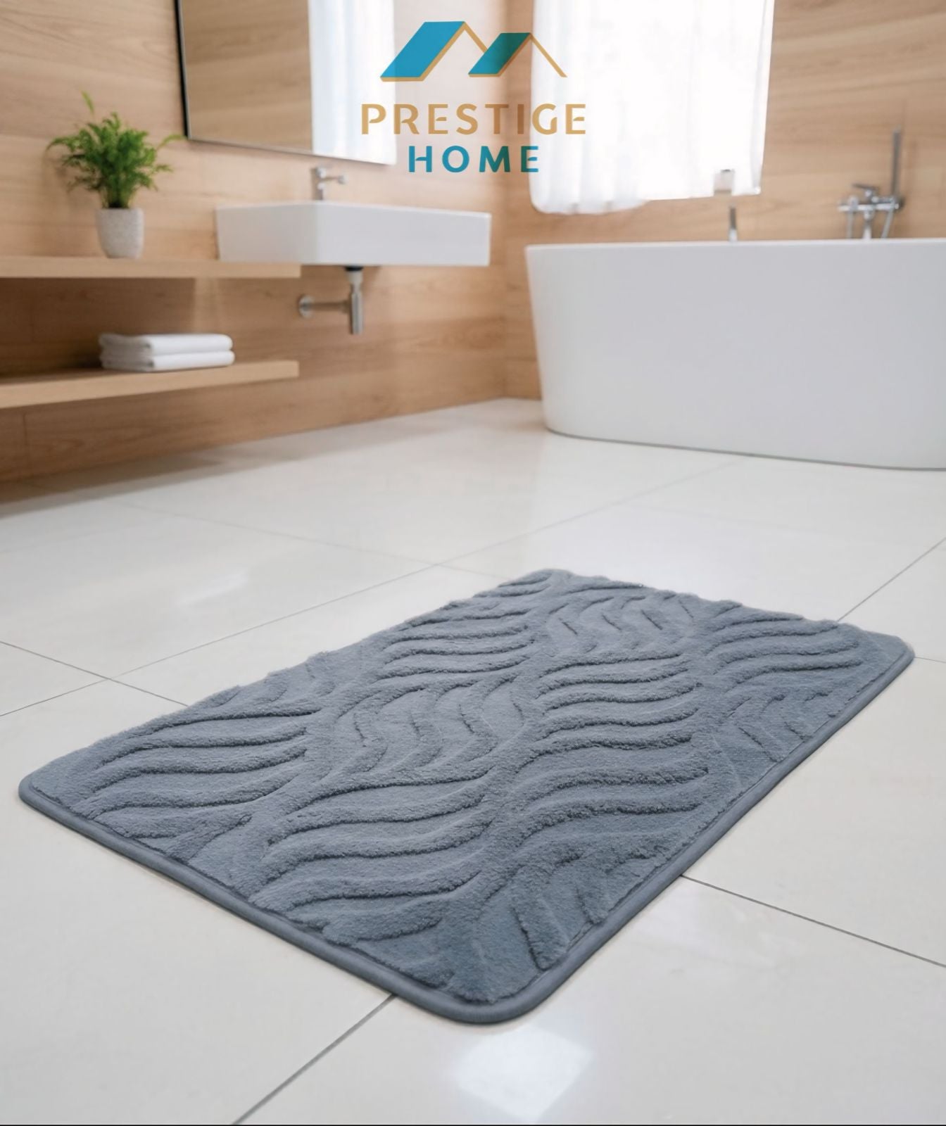 Bathroom Mat Wave Flame- 50x80 cm