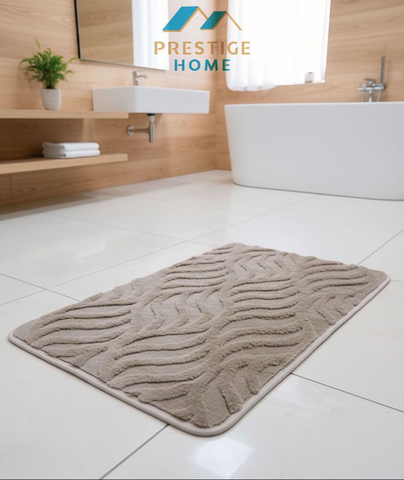 Bathroom Mat Wave Flame- 50x80 cm