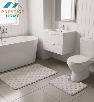 Bathroom Mat Set 2Pcs Rabbit Knots- 50x80 cm + 50 × 40 cm