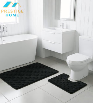 Bathroom Mat Set 2Pcs Rabbit Knots- 50x80 cm + 50 × 40 cm