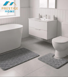 Bathroom Mat Set 2Pcs Rabbit Knots- 50x80 cm + 50 × 40 cm