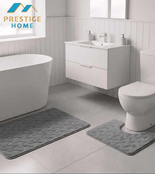Bathroom Mat Set 2Pcs Rabbit Knots- 50x80 cm + 50 × 40 cm