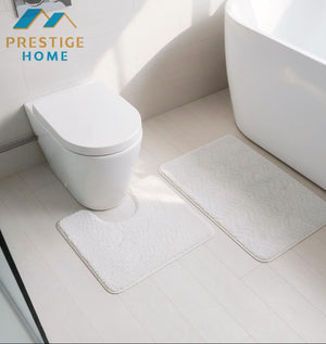 Bathroom Mat Set 2Pcs Rabbit Zigzag- 50x80 cm + 50 × 40 cm