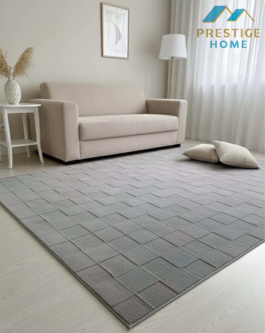 Diamond Rabbit Carpet - Gray