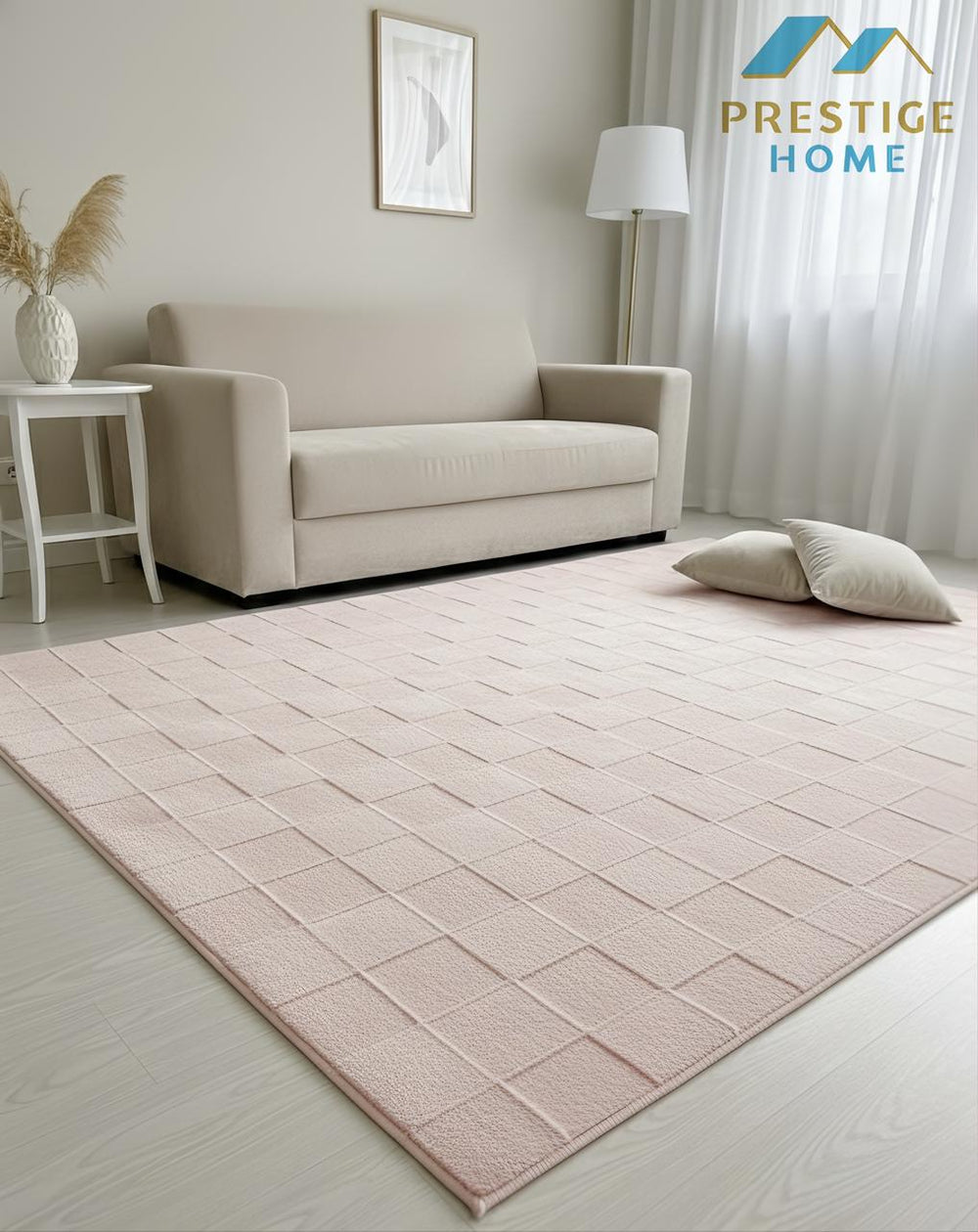 Diamond Rabbit Carpet - Pink