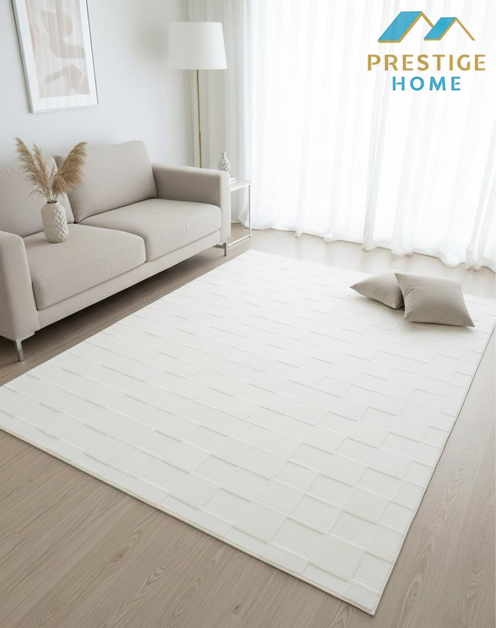 Diamond Rabbit Carpet - Beige