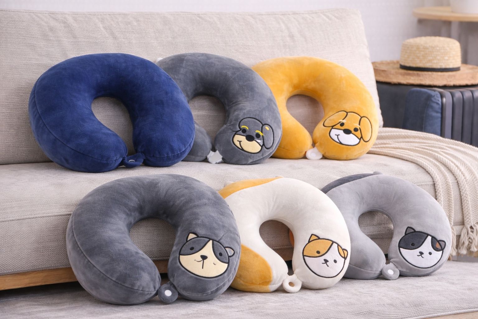 Kids Plush Travel Neck Pillow