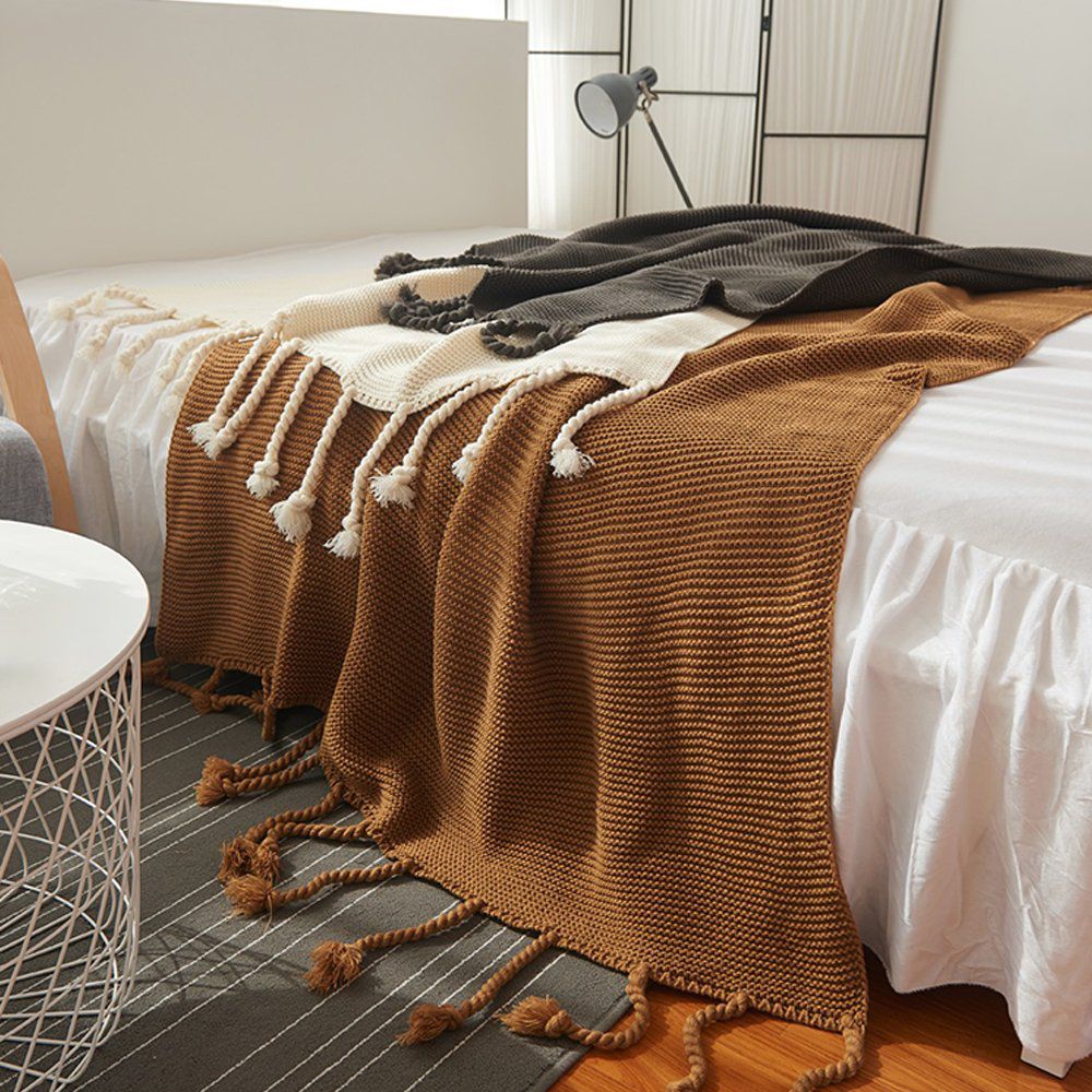 Knitted Throw Blanket