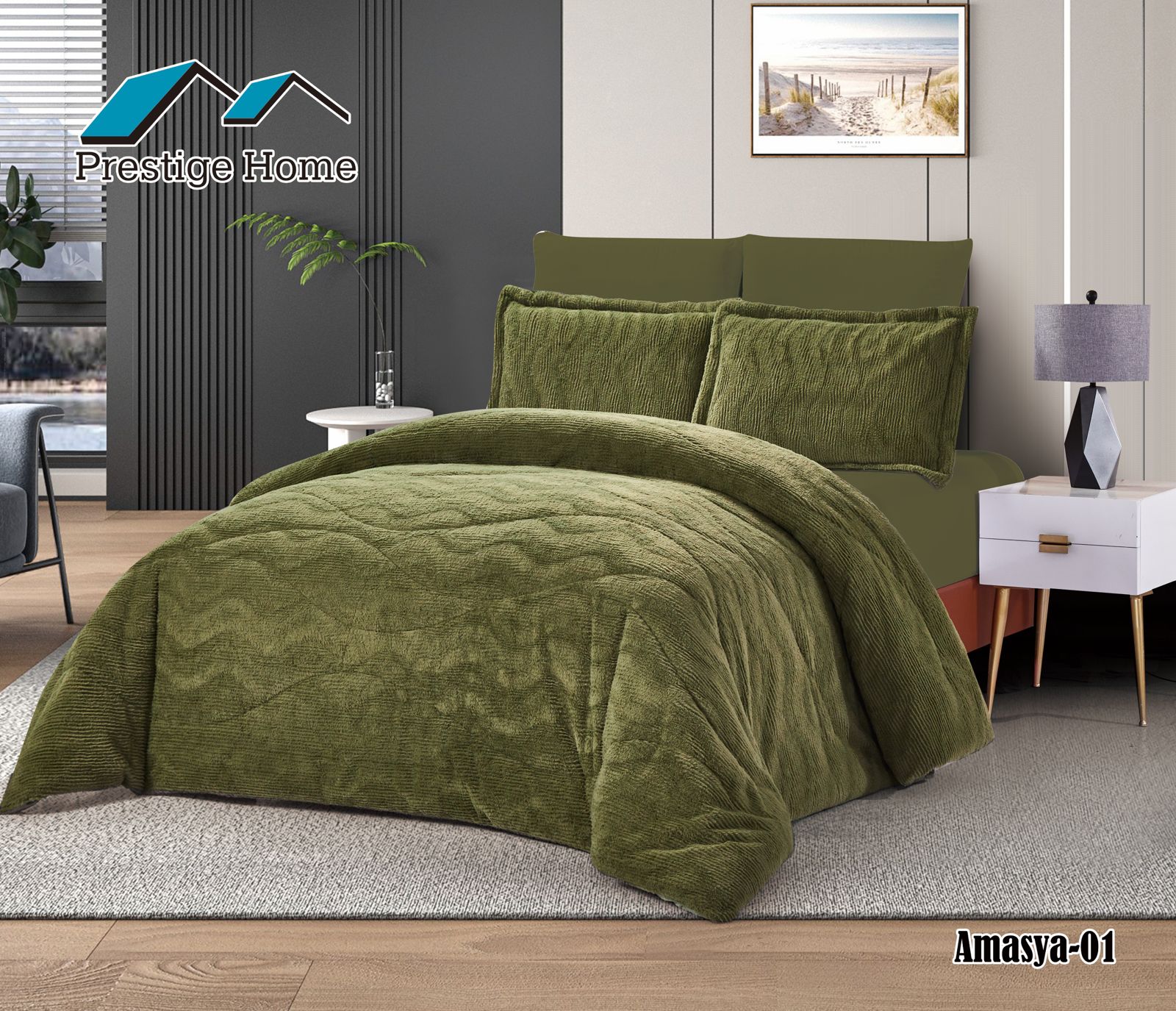 Amasya Rabbit Comforter Set - Double