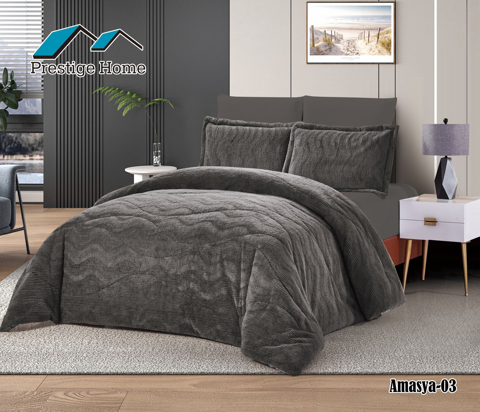 Amasya Rabbit Comforter Set - Double