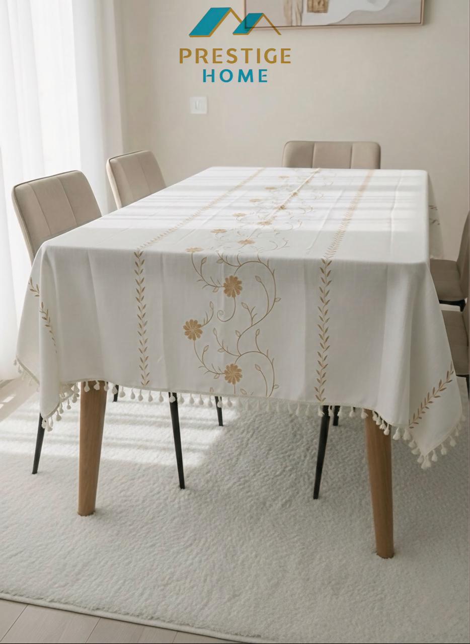 Floral Vine Tassel Tablecloth