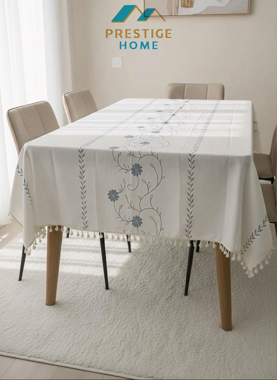 Floral Vine Tassel Tablecloth